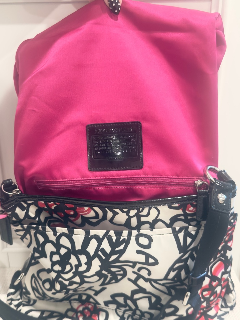 🌸 Coach Poppy Floral Graffiti Crossbody/ Shoulder Bag - Picture 11 of 16